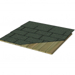 Couverture de toit avec bardeaux et planches en bois.