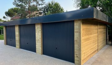 Garage Triple en ossature bois pour abri
