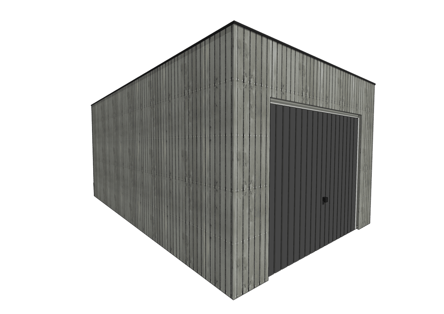 Garage en bois Quadro vue laterale