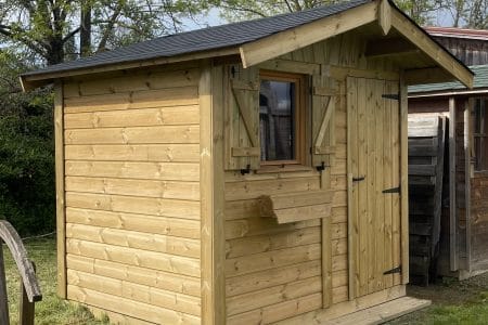 Abri de jardin ossature bois pose client