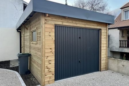 Garage ossature toit plat
