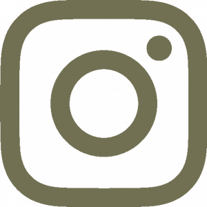 Icône Instagram vert olive.