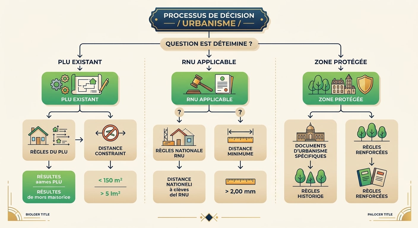 Arbre de décision pour identifier la distance applicable
