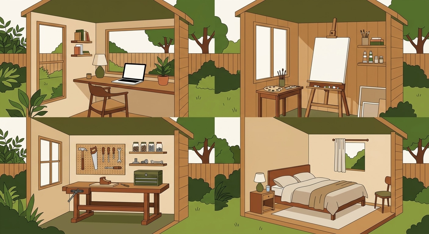 Les quatre usages principaux d'un abri de jardin isolé